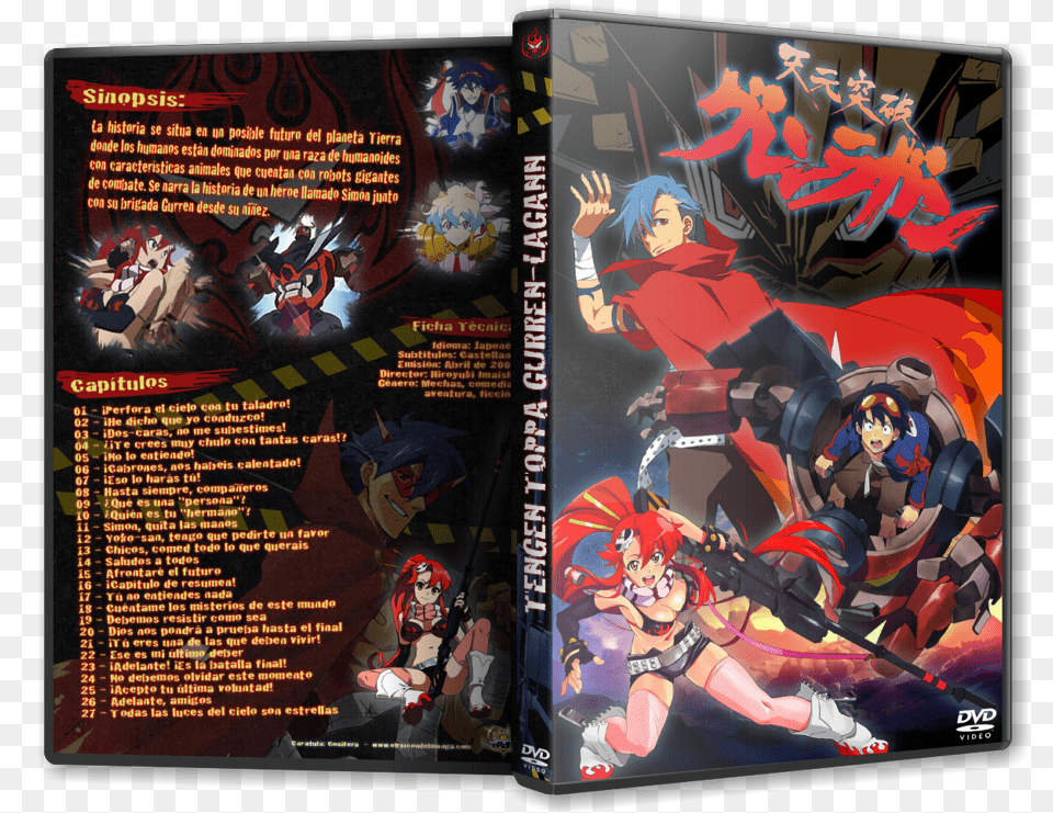 Cover Tengen Toppa Gurren Lagann Pc Game, Book, Comics, Publication, Person Png