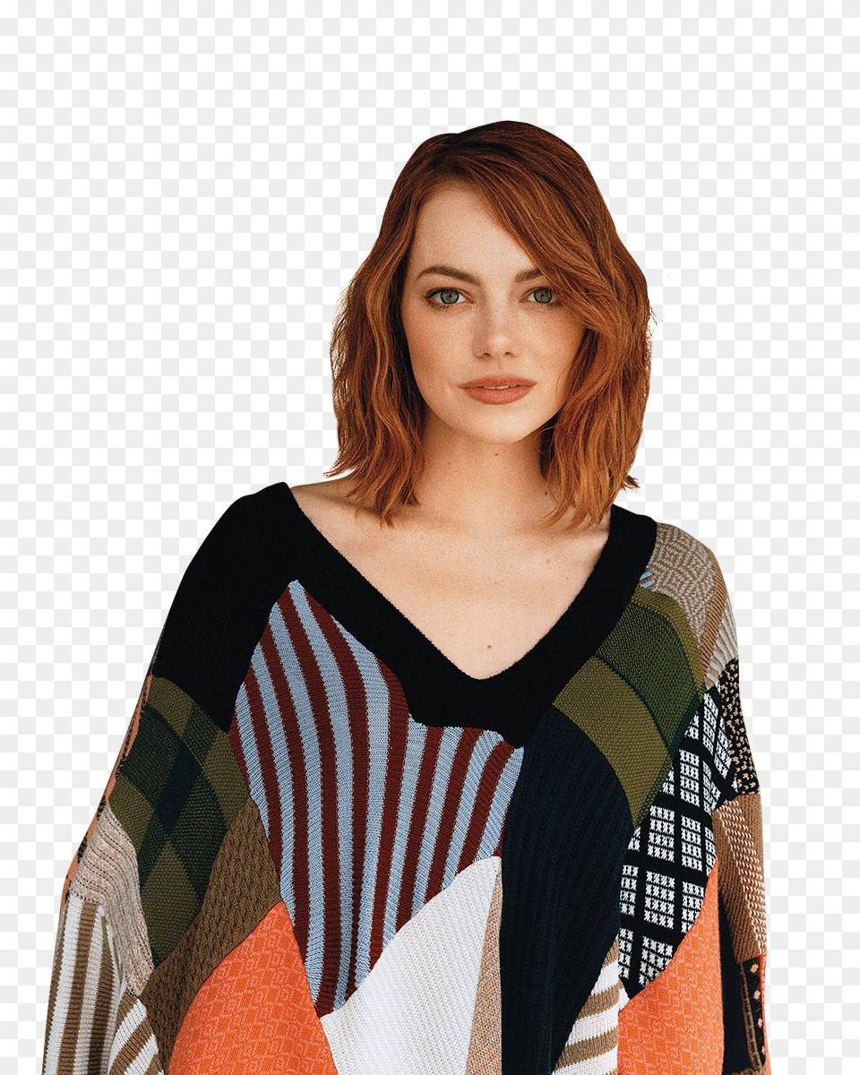 Cover Tools Pngu0027s Emma Stone Part 2 Wattpad Emma Stone Short Hair, Fashion, Adult, Sweater, Person Free Png Download