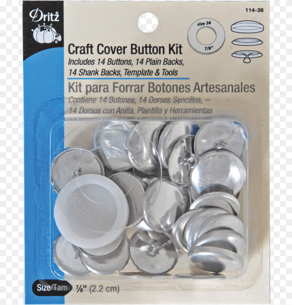 Covered Button Dritz, Silver, Light, Accessories, Plate Free Transparent Png