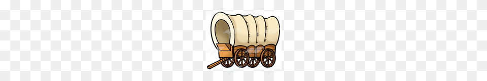 Covered Wagon Clip Art Look, Transportation, Vehicle, Horse Cart Png