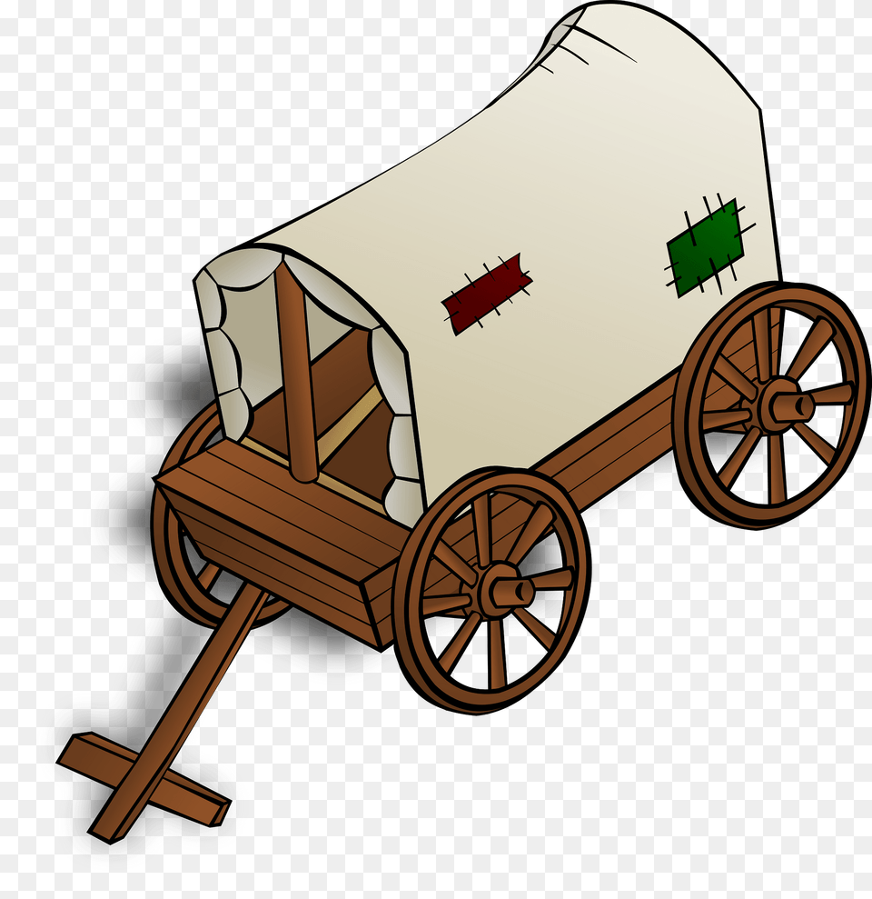 Covered Wagon Clipart, Transportation, Vehicle, Machine, Wheel Free Transparent Png