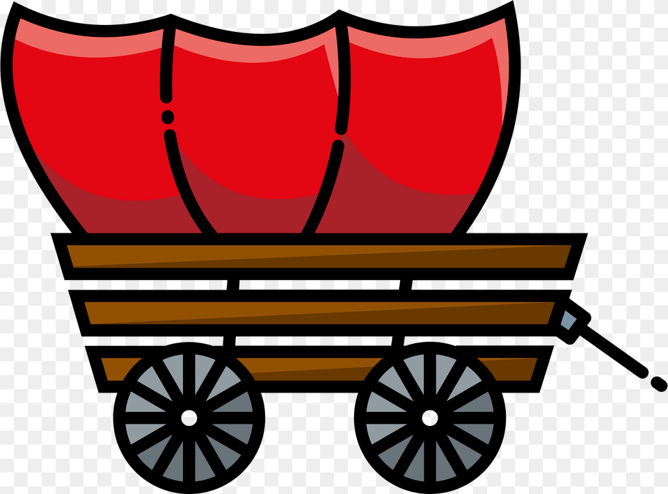 Covered Wagon Clipart, Vehicle, Transportation, Wheel, Machine Png