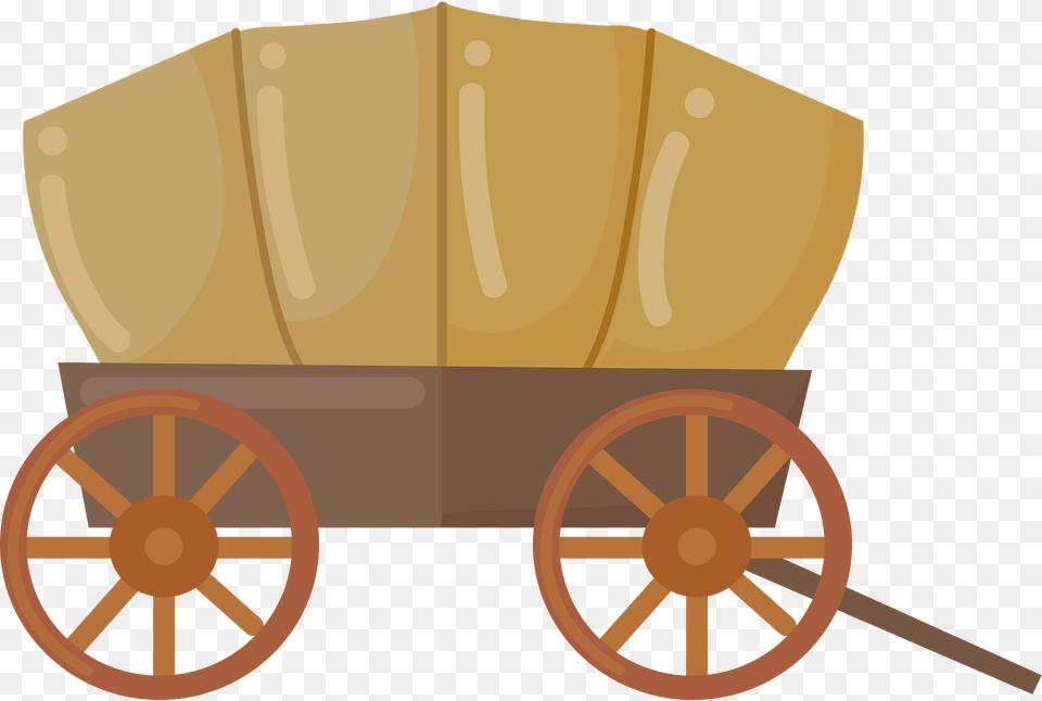 Covered Wagon Clipart, Transportation, Vehicle, Machine, Wheel Png