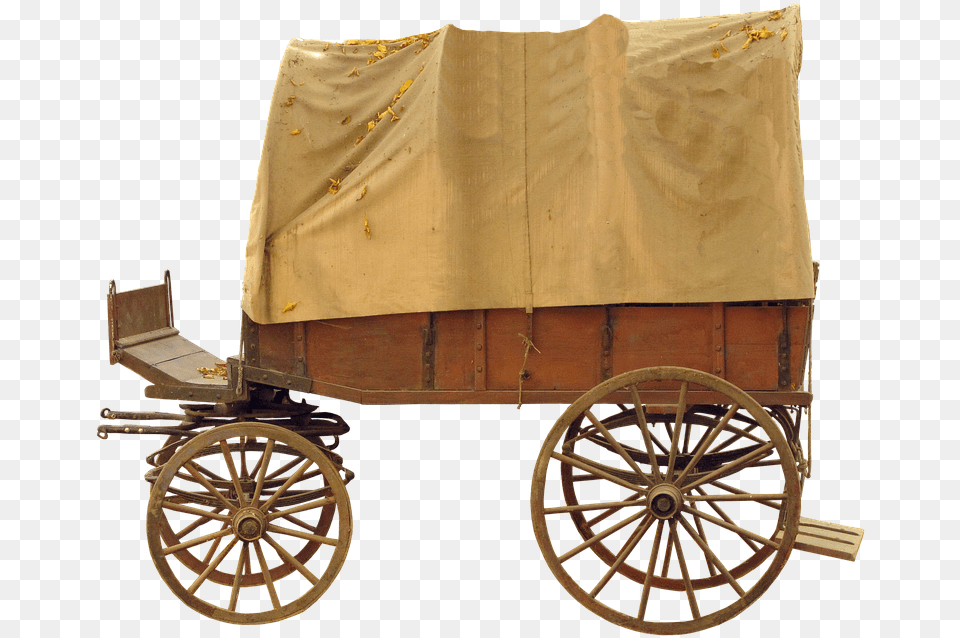 Covered Wagon Wooden Cart Spokes Means Of Transport Wheel, Transportation, Vehicle, Machine, Spoke Free Transparent Png