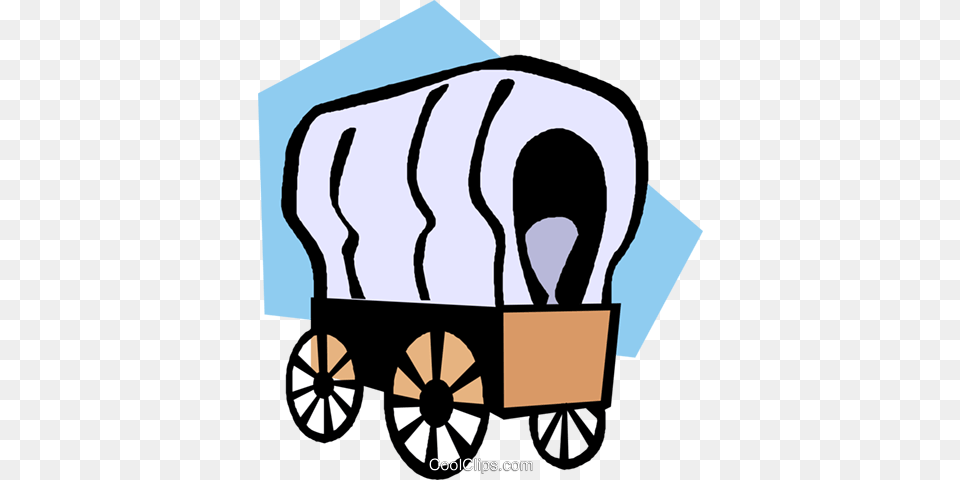 Covered Wagons Royalty Vector Clip Art Illustration, Wagon, Vehicle, Transportation, Wheel Png Image