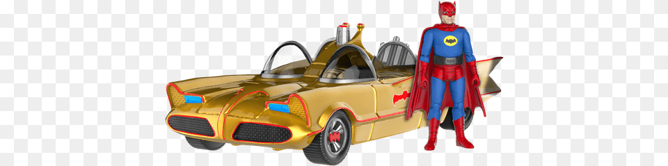 Covetly Funko Other Action Figures Batman Gold Batmobile Batmobile Funko, Clothing, Costume, Person, Adult Free Png Download