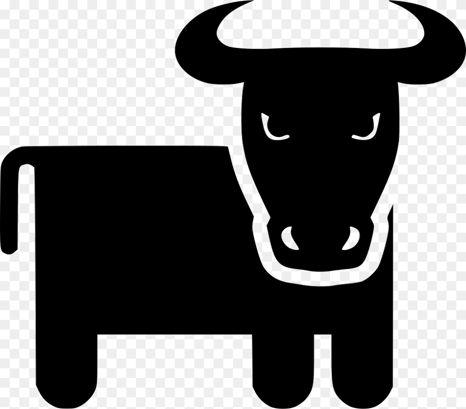 Cow, Stencil, Animal, Bull, Mammal Free Png
