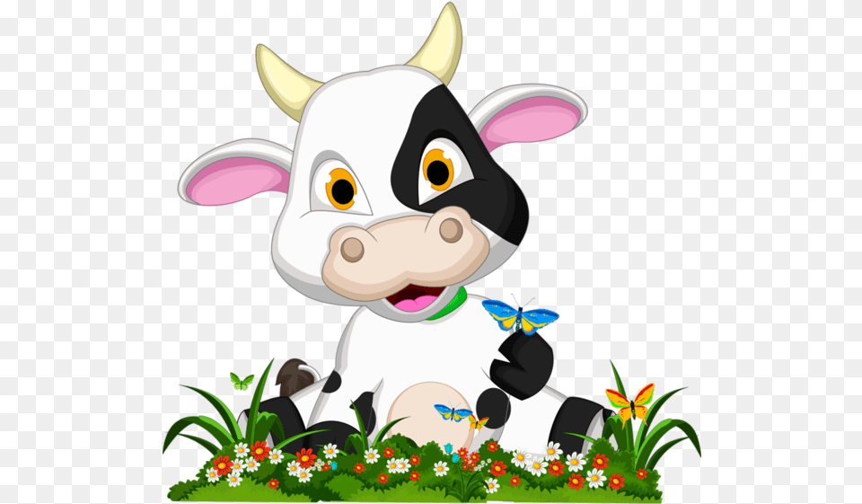 Cow And Clip Art Dairy Farm Animation, Animal, Mammal, Livestock, Cattle Png