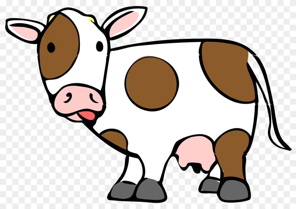Cow Cartoon, Animal, Cattle, Livestock, Mammal Free Png