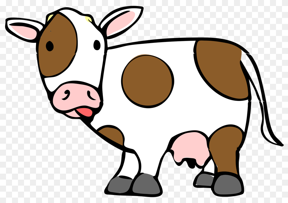Cow Cartoon, Animal, Cattle, Livestock, Mammal Png