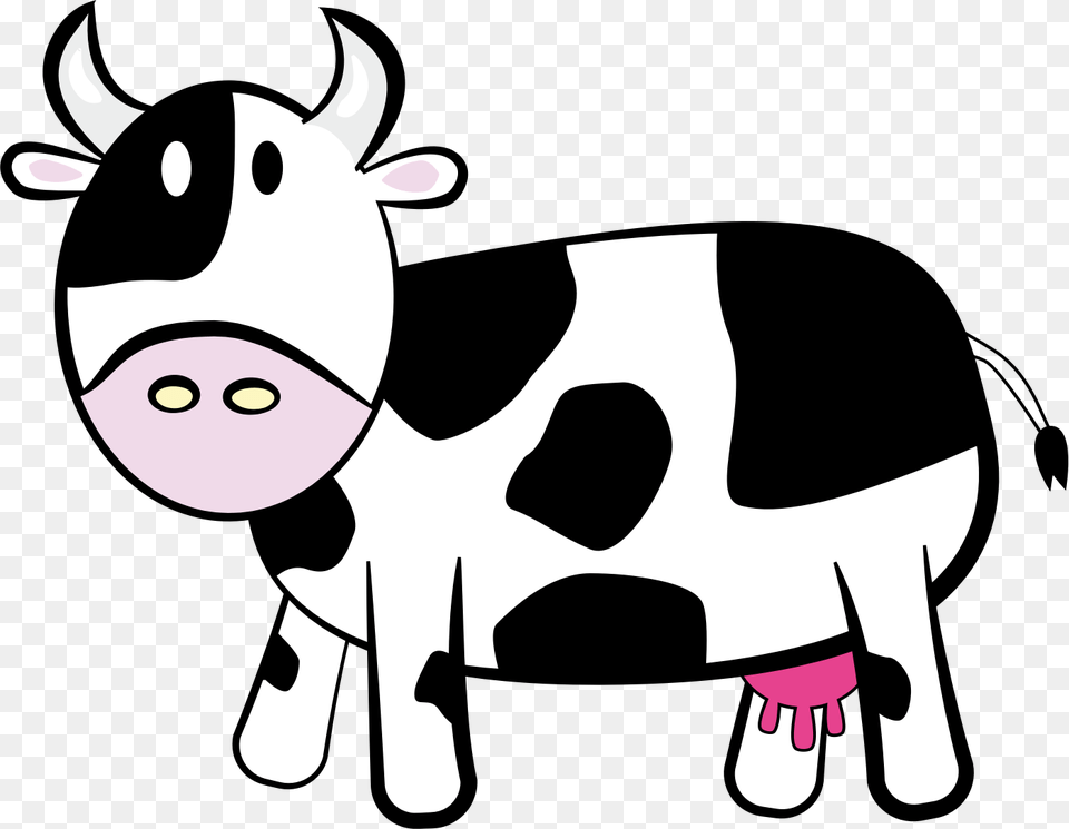 Cow Cartoon No Background, Animal, Mammal, Cattle, Dairy Cow Free Transparent Png