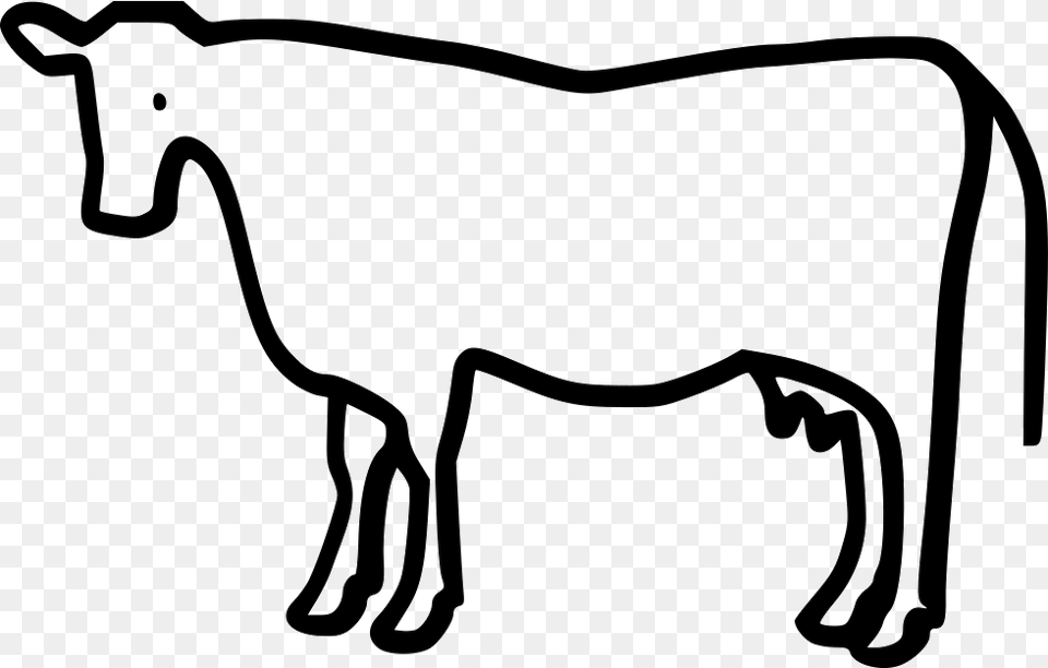 Cow Cattle, Smoke Pipe, Stencil, Animal, Mammal Free Png Download