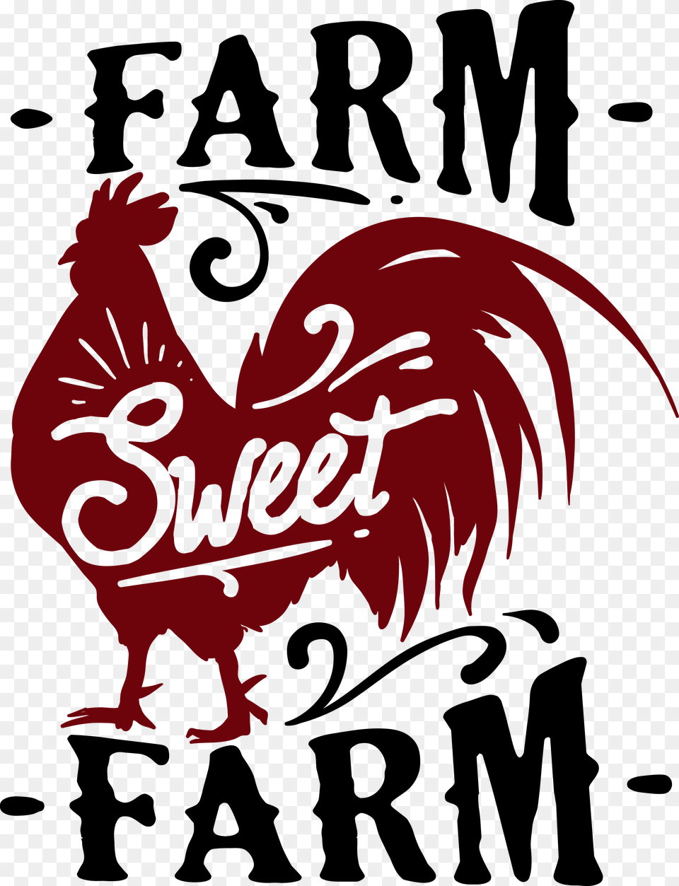 Cow Chicken Farm Sweet Farm Country Rooster Tshirt For Chicken, Adult, Female, Person, Woman Free Transparent Png