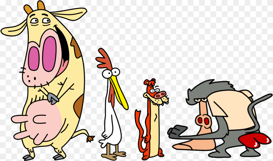 Cow Chicken I M Cow And Chicken I Am Weasel, Cartoon, Face, Head, Person Free Png Download
