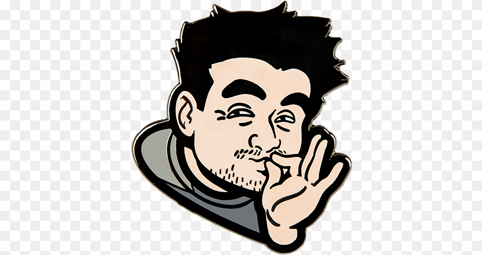 Cow Chop Trevor Enamel Pin Lapel Pin, Stencil, Baby, Person, Photography Free Transparent Png