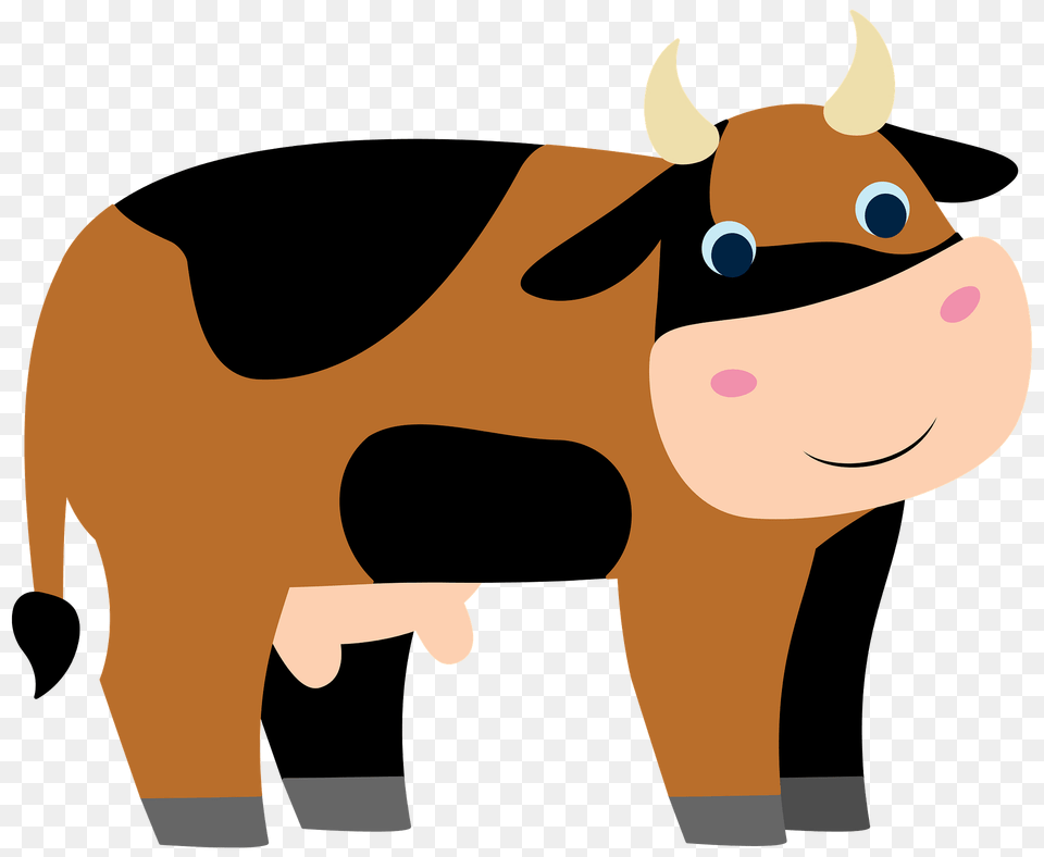 Cow Clipart, Animal, Cattle, Livestock, Mammal Png Image