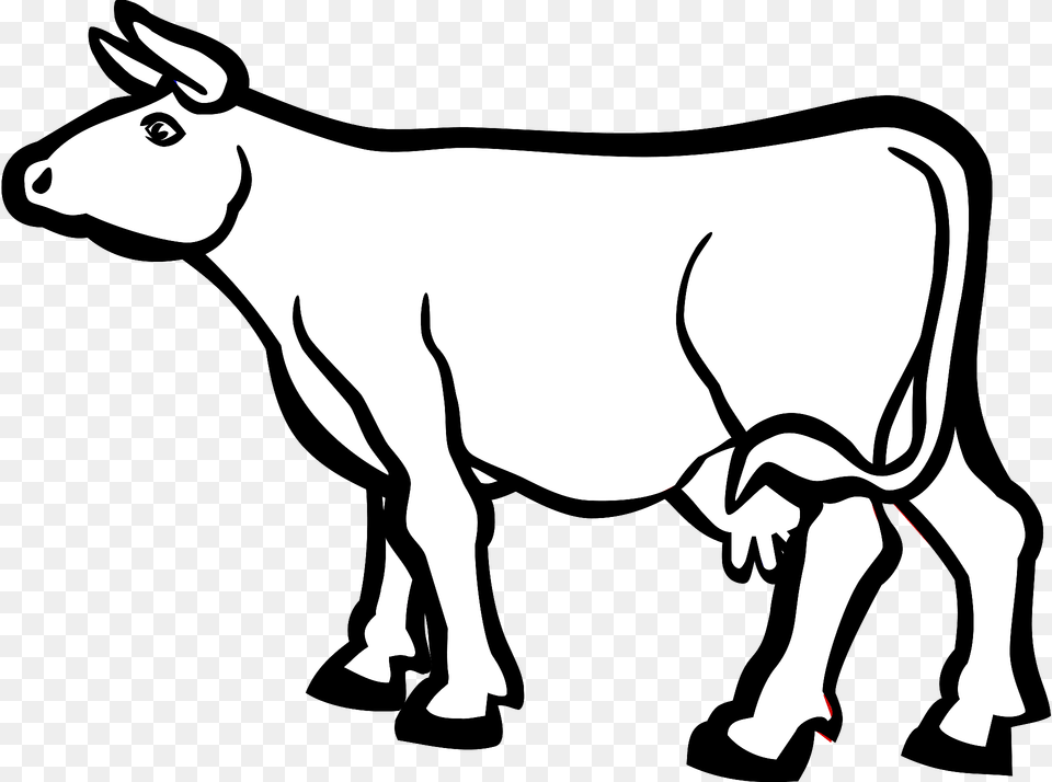 Cow Clipart, Animal, Cattle, Livestock, Mammal Png Image