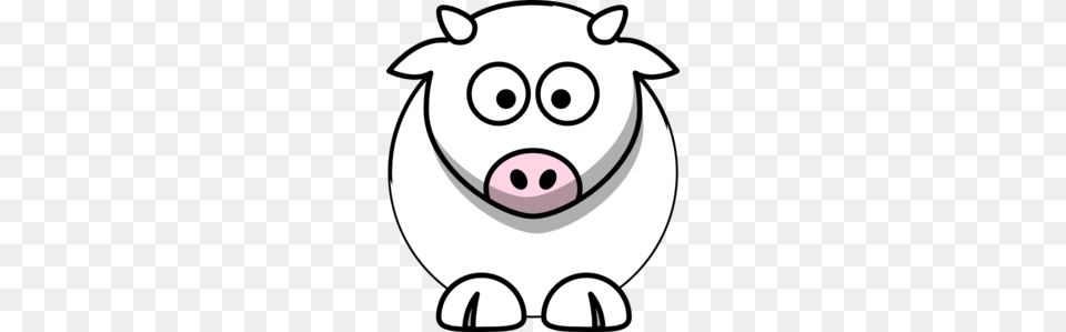Cow Clipart Black And White, Animal, Mammal, Pig, Fish Png Image