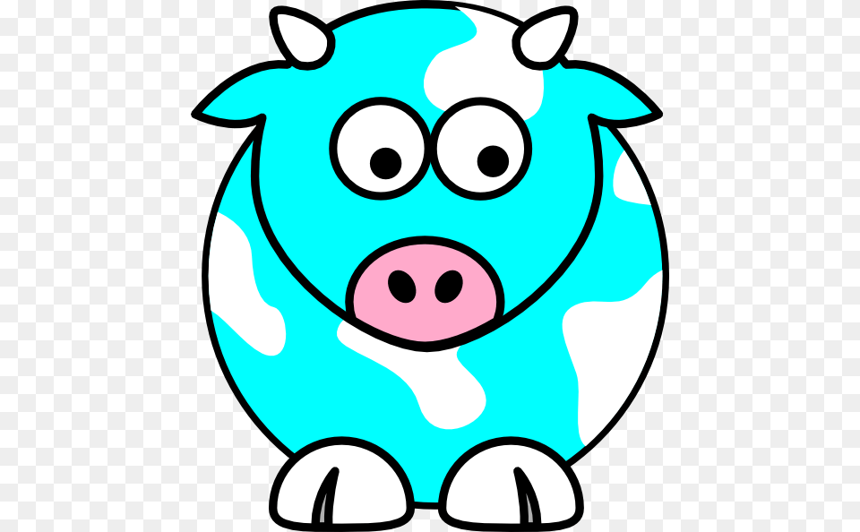 Cow Clipart Blue, Animal, Bear, Mammal, Wildlife Png Image
