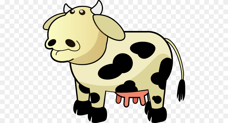 Cow Clipart Colored, Animal, Cattle, Dairy Cow, Livestock Free Transparent Png