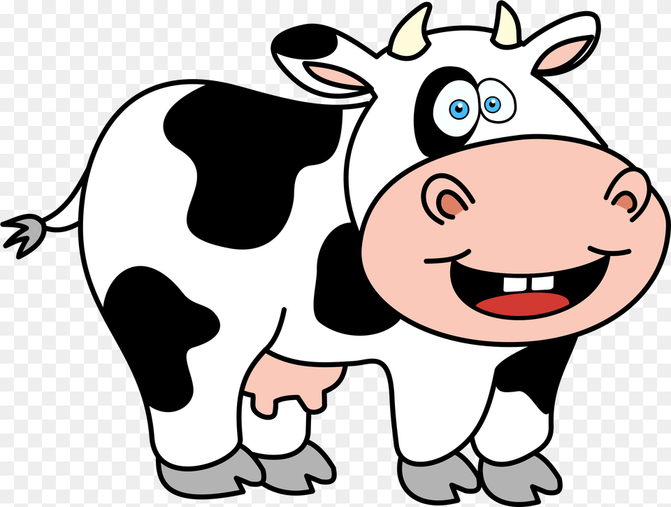 Cow Clipart Funny Cow Clipart, Animal, Mammal, Cattle, Dairy Cow Png Image