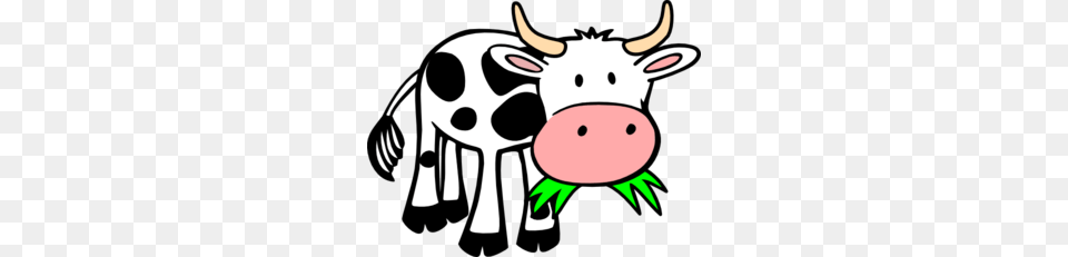 Cow Eating Grass Clip Art Animals Clipart Cow Animals Cow, Animal, Cattle, Livestock, Mammal Free Png Download