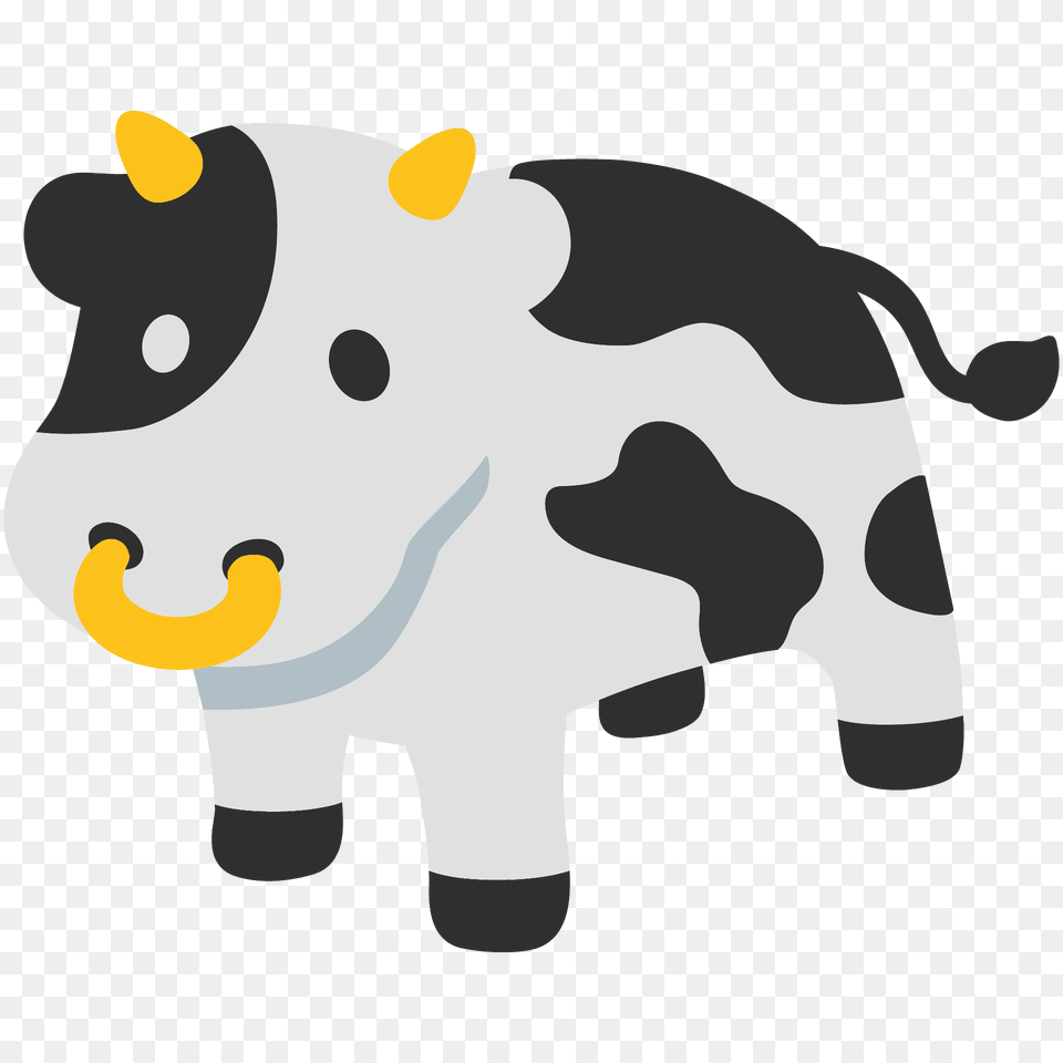 Cow Emoji Clipart, Animal, Cattle, Livestock, Mammal Free Transparent Png