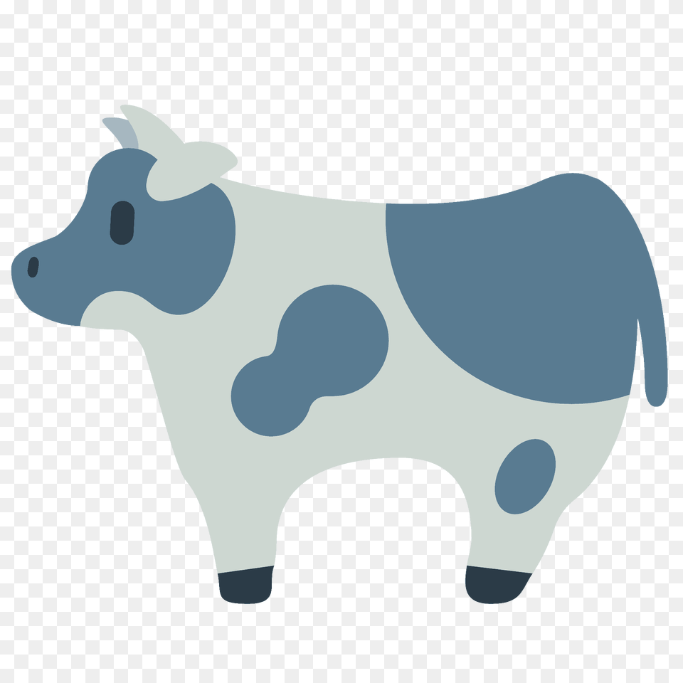 Cow Emoji Clipart, Animal, Cattle, Livestock, Mammal Free Png