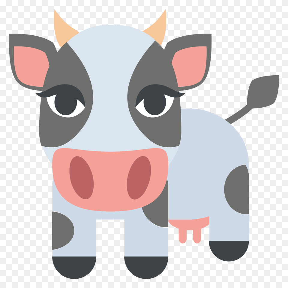 Cow Emoji Clipart, Animal, Cattle, Livestock, Mammal Png