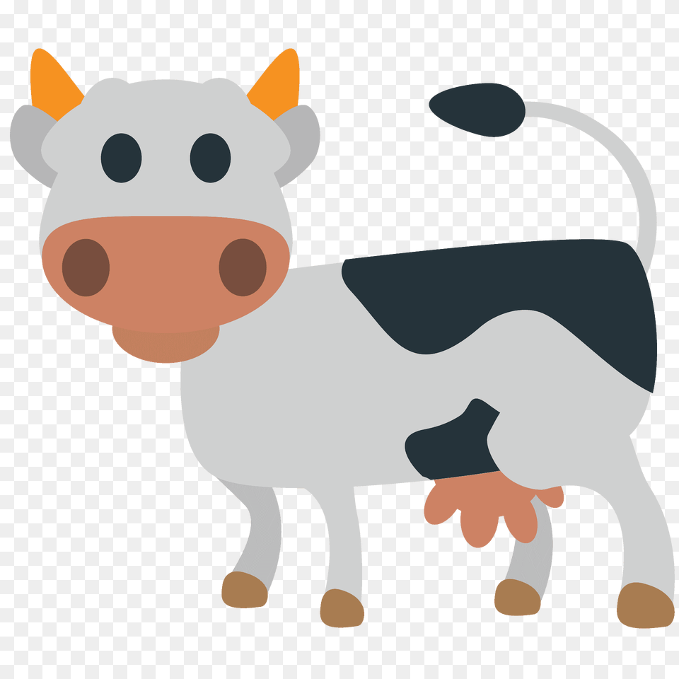 Cow Emoji Clipart, Animal, Cattle, Dairy Cow, Livestock Free Png