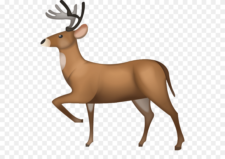 Cow Emoji Iphone Transparent Deer Emoji, Animal, Elk, Mammal, Wildlife Free Png Download