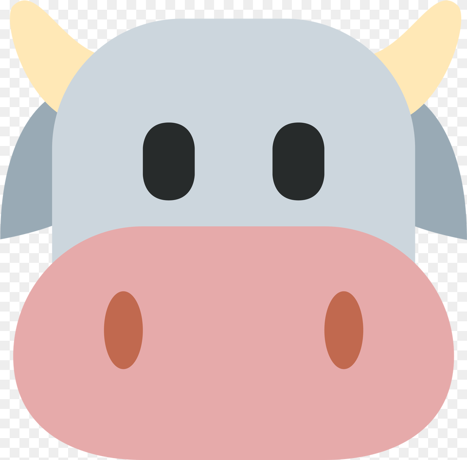 Cow Face Cartoon Cow Face Emoji, Snout, Animal, Mammal, Pig Png