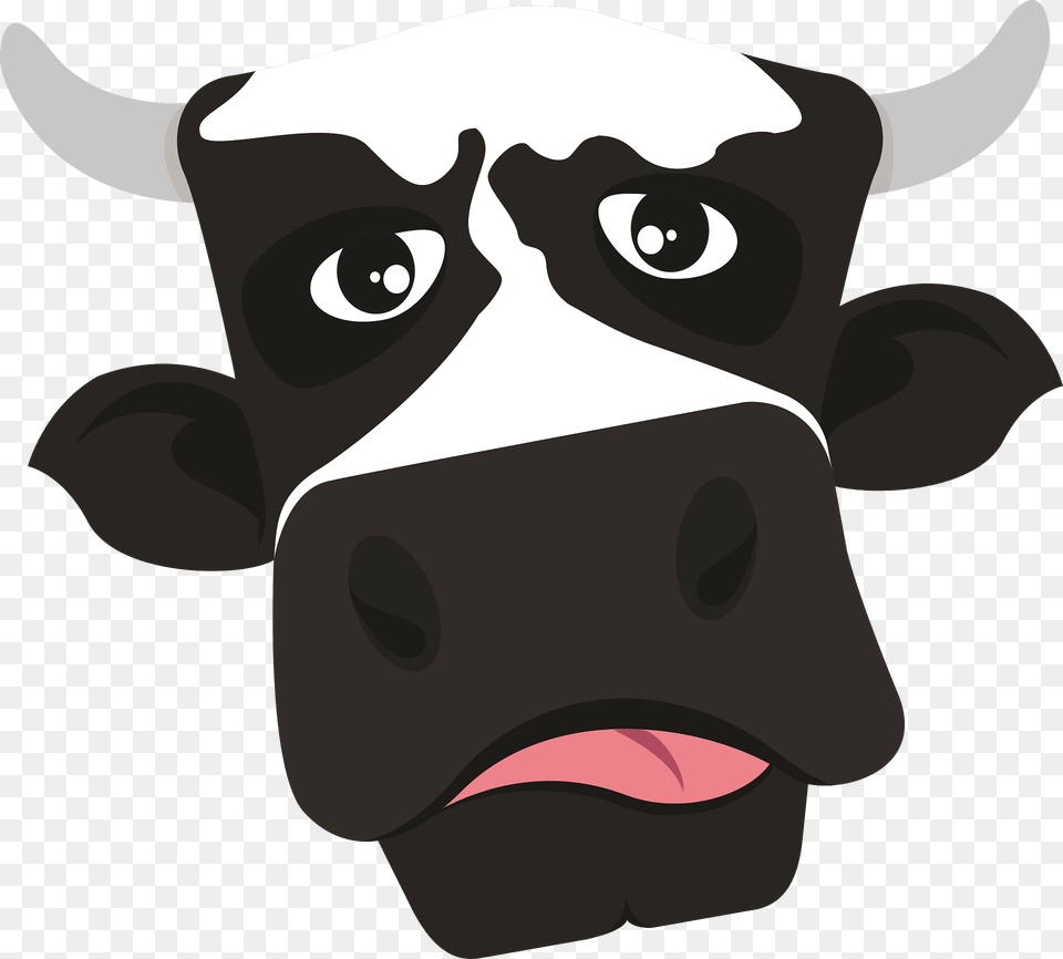 Cow Face Clipart, Animal, Cattle, Livestock, Mammal Free Png