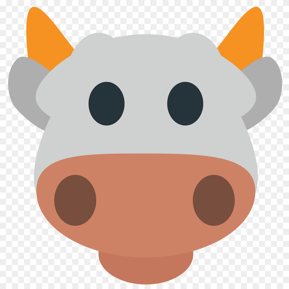 Cow Face Emoji Clipart, Snout, Animal, Fish, Sea Life Png Image