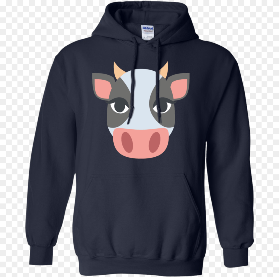 Cow Face Emoji Hoodie Hoodie, Clothing, Knitwear, Sweater, Sweatshirt Free Png Download