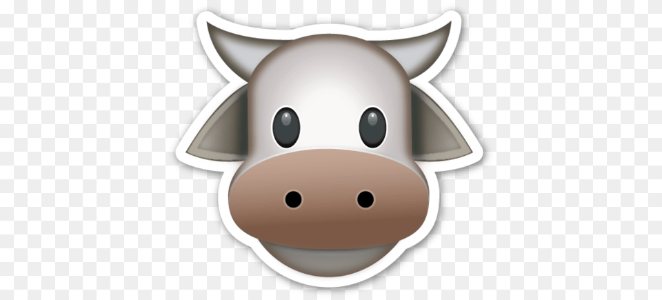 Cow Face Whatsapp Emoji Cow, Snout, Animal, Mammal, Pig Free Png