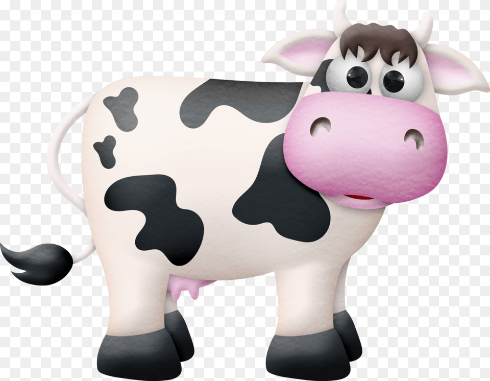 Cow Farm Animal Clipart, Cattle, Dairy Cow, Livestock, Mammal Free Png Download