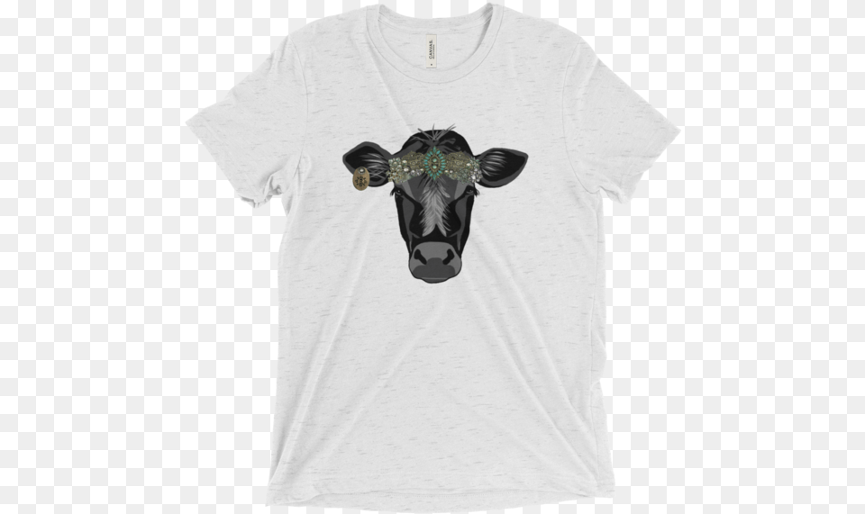 Cow Head Bandana T Shirt Graphic Tee Wolf Alice T Shirt, Animal, Cattle, Clothing, Livestock Free Transparent Png