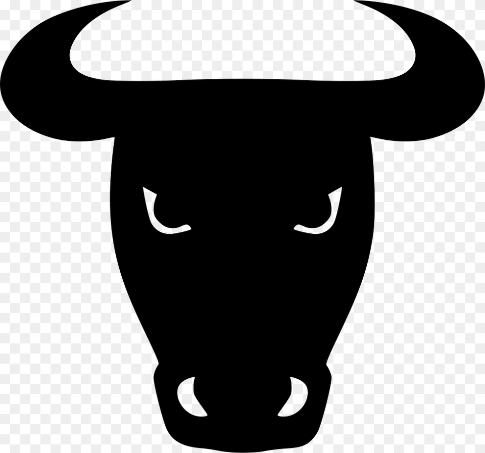 Cow Head Cattle, Stencil, Animal, Buffalo, Bull Png