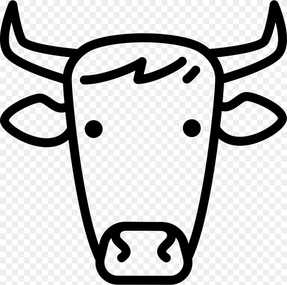 Cow Head Icon Download, Animal, Bull, Mammal, Cattle Png