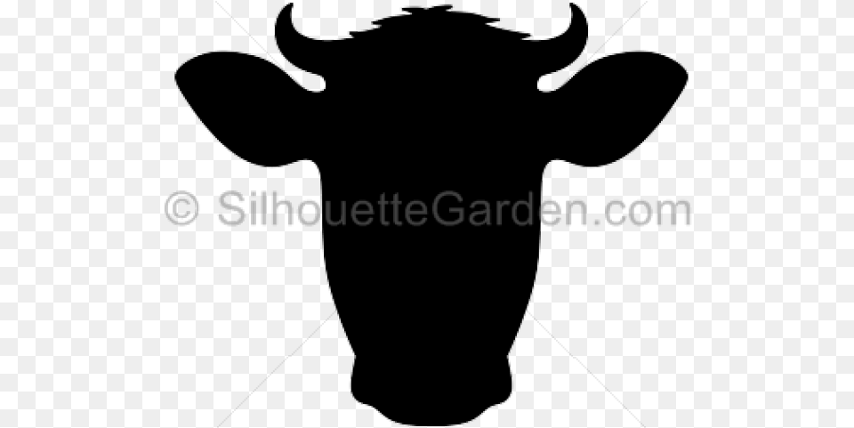 Cow Head Silhouette Silhouette Cow Head Clipart, Animal, Bull, Mammal, Buffalo Free Transparent Png