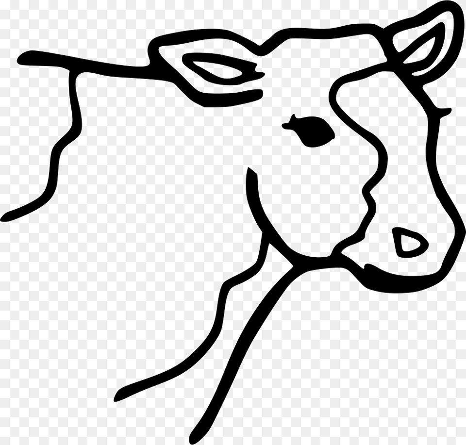 Cow Icon Download, Stencil, Livestock, Accessories, Sunglasses Free Transparent Png
