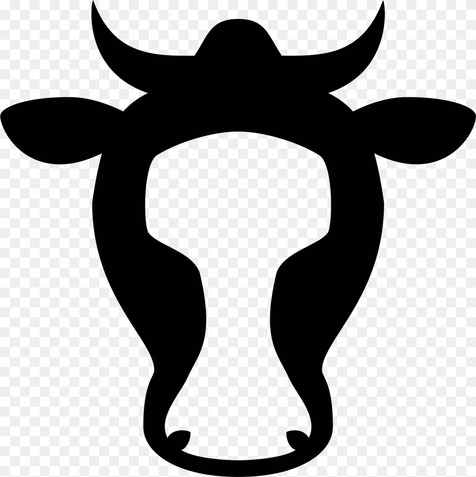 Cow Icon Picture Stock Vache Icone, Gray Png Image