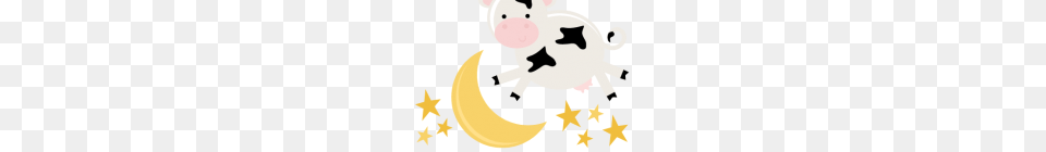 Cow Jumping Over The Moon Clipart Cow Jumped Over The Moon Clipart, Produce, Banana, Food, Fruit Free Png Download