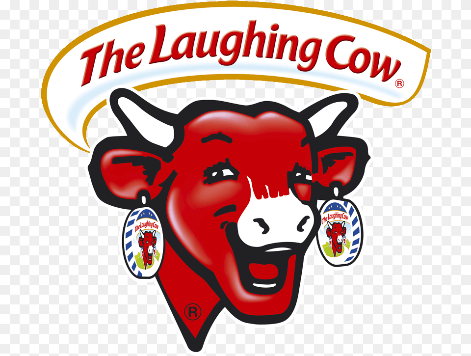 Cow Logo Laughing Cow Cheese Logo, Sticker, Baby, Person, Mammal Free Png Download