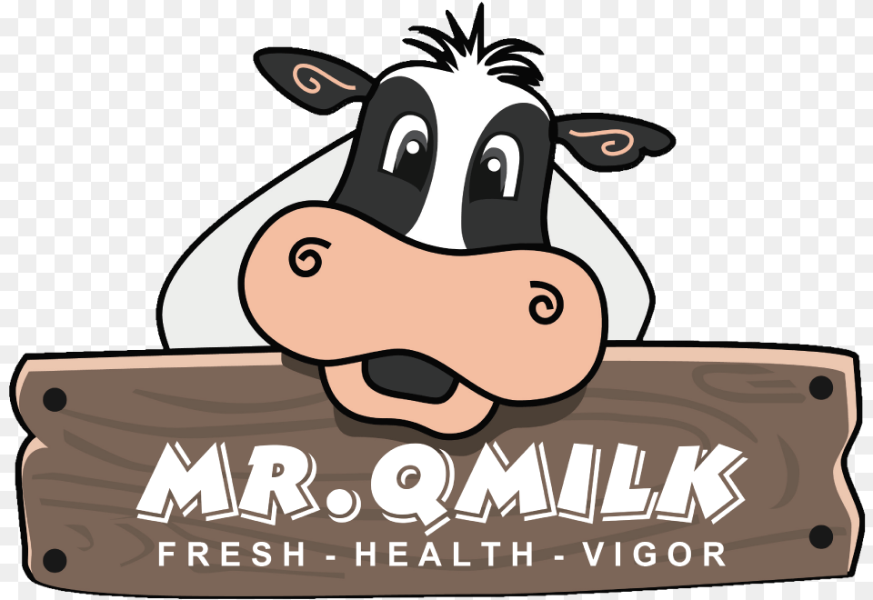 Cow Logo Qmilk Cartoon, Animal, Cattle, Livestock, Mammal Png