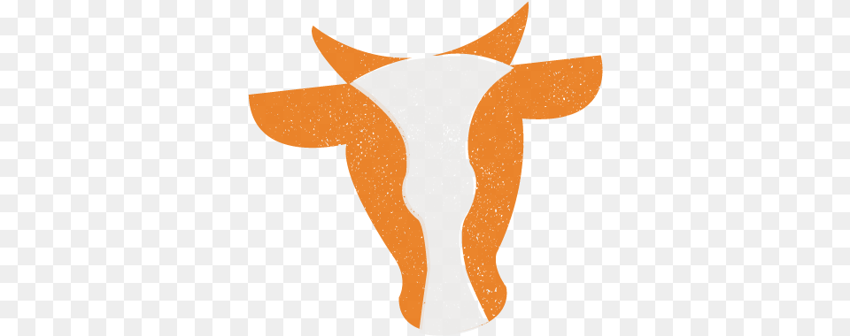 Cow Logo Seperate Orange Illustration, Livestock, Person, Animal, Cattle Free Png