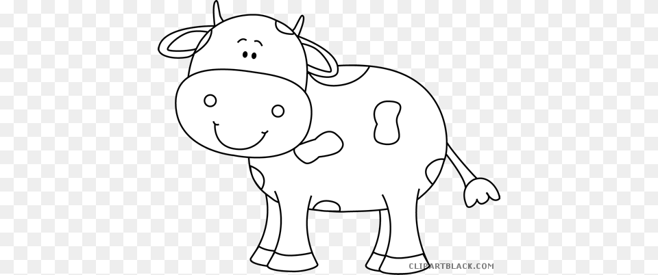 Cow Outline Animal Free Black White Clipart Images, Stencil, Bear, Mammal, Wildlife Png