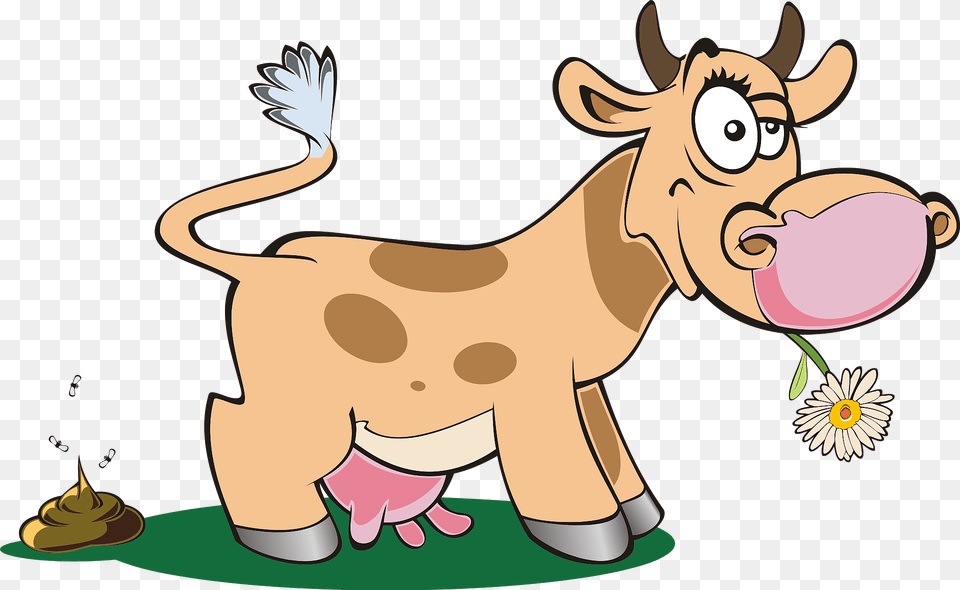Cow Pooping Clipart, Animal, Cattle, Livestock, Mammal Free Png