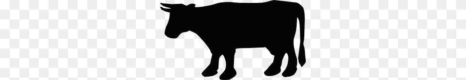 Cow Silhouette Clip Art, Animal, Bull, Mammal, Bear Free Png